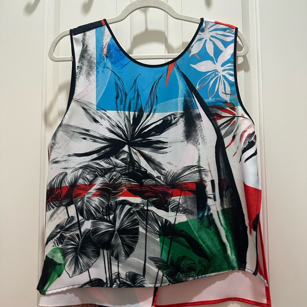 Clover canyon Floral Print Sleeveless Top